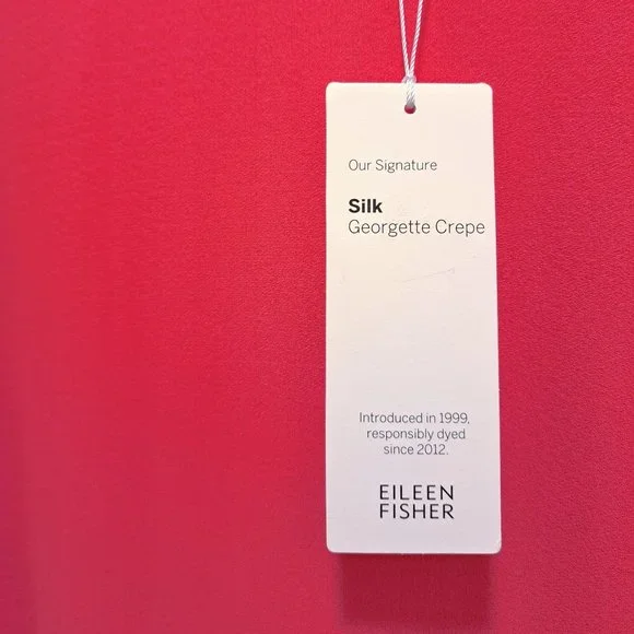 Eileen Fisher Flutter Sleeve Silk Georgette Boxy Top Pink Size 2X - Picture 8 of 10